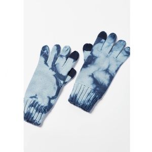 Urban Outfitters Tie-Dye Flat Knit Tech Gloves